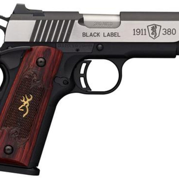 Browning Black Label Medallion Pro Compact, .380 ACP, 3.62", 8rd, Rosewood Grips