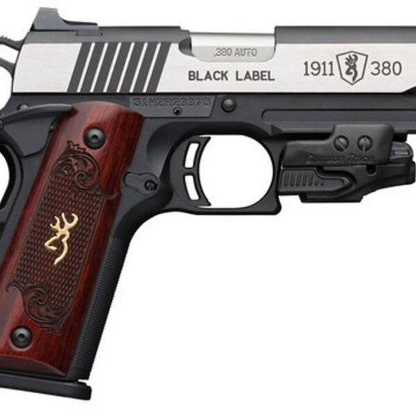 Browning 1911 Black Label Crimson Trace Laser 380 ACP, 3-Dot Sight,  4.25" Barrel