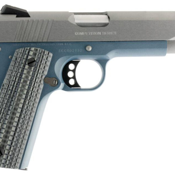 Colt Competition Govt 45 ACP, 5" Barrel Blue Titanium Finish, G10 Grips 8rd Mag