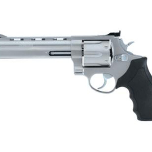 Taurus, Model 44, Large Frame, 44 Magnum, 6.5" Ported Barrel, Steel Frame, Matte Stainless Finish, Rubber Grips, Adjustable Sights, 6Rd