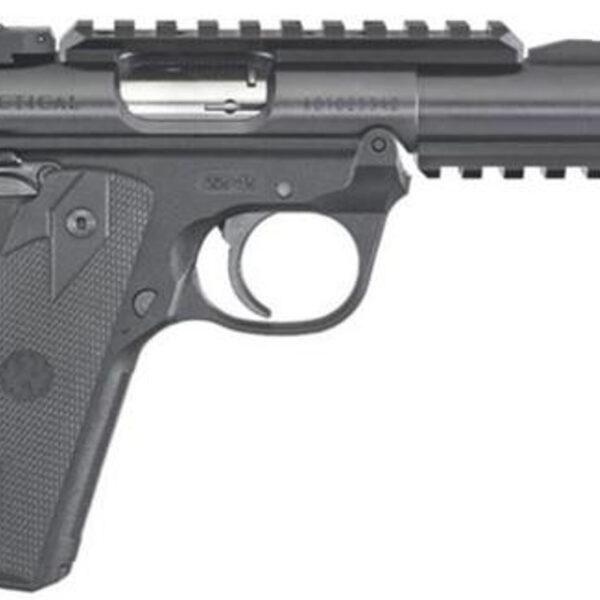Ruger Mark IV 22/45 22LR TACTICAL, 4.4" Barrel, Black Poly Grips, 10rd Mag