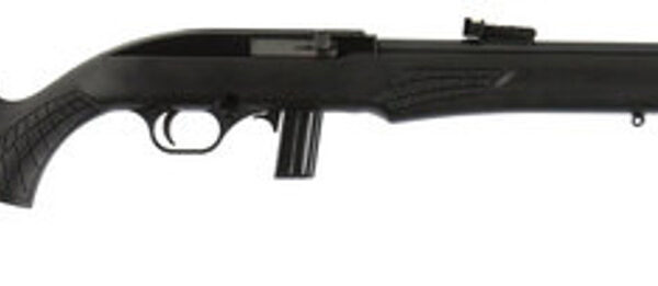 Rossi 22LR, 18" Barrel, Black, Synthetic Stock, 10Rd, Adjustable Fiber Optic Sights