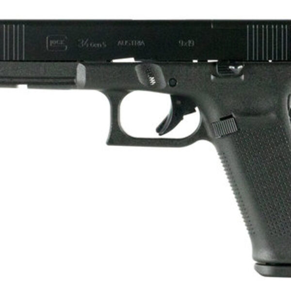 Glock G34 Gen 5 MOS, 9mm, 5.31" Barrel, 10rd, Black nDLC Slide, Black Frame