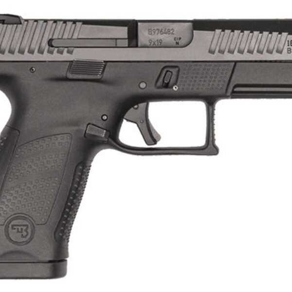 CZ, P-10 C, 9mm, 4" Barrel, Polymer Frame And Grips, Trigger Safety, Compact, 3 Dot Sights, Striker Fired, 10Rd, Black