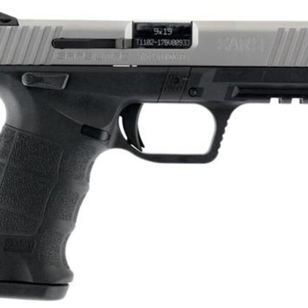 SAR USA SAR9 9mm, 4.5" Barrel, 17rd, Stainless Steel Slide, Black Polymer Frame