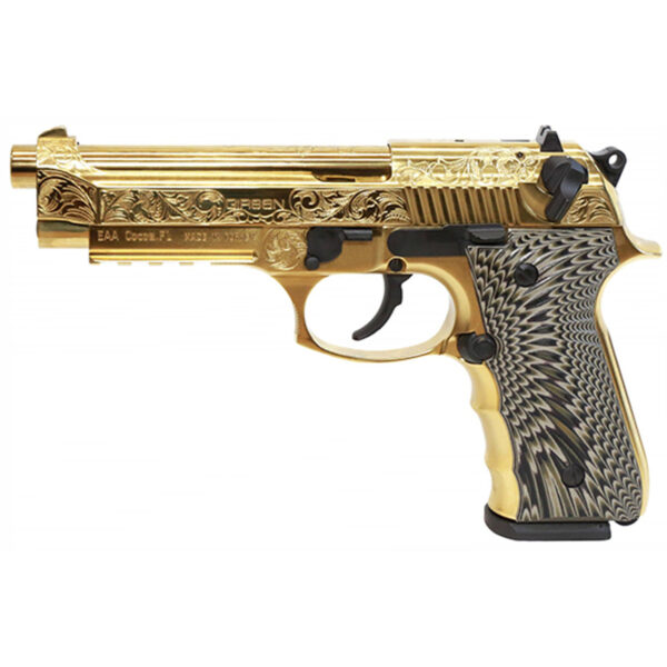Girsan Regard MC Deluxe 9mm, 4.9" Barrel,  Gold Plated, 18rd