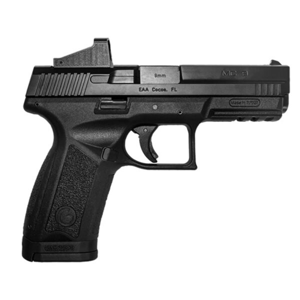 Girsan MC9 9mm, 4.20" Barrel, Black, Blued Steel Slide, Black Interchangeable Backstrap Grip, 17rd