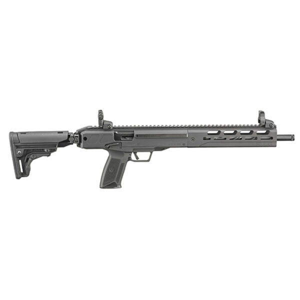 Ruger LC Carbine 5.7x28mm, 16.25" Fluted Barrel, 1/2x28 Threads, M-Lok, Black Side Folding Stock, 10rd