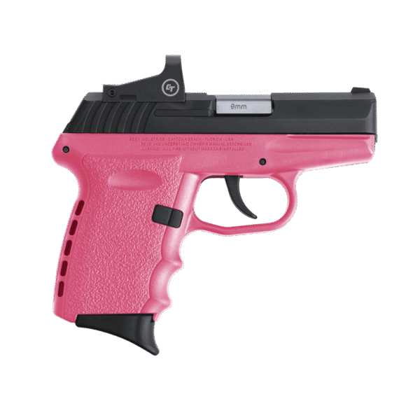 SCCY CPX-2 RD 9mm 3.10" 10+1 Black Nitride Stainless Steel Slide Pink Polymer Grip NMS CTS-1500 Red Dot