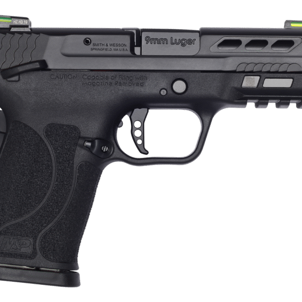 Smith & Wesson Performance Center Shield EZ Compact, 9mm, 3.8" Ported Barrel, Thumb Safety, Hi-Viz Litewave H3 Tritium/Lightpipe Sights
