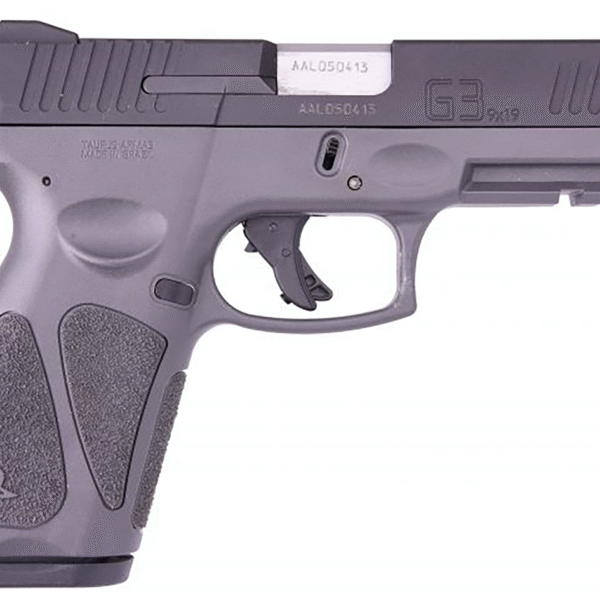 Taurus G3 Full-Size 9mm, 4" Barrel, Adj. Rear Sight, Manual Safety, Gray, 15rd/17rd