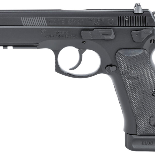 CZ 75 SP-01 Tactical 9mm, 4.6" Barrel, FO Front, Ambi Decocker, Black, 18rd