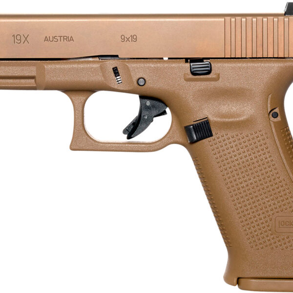 Glock 19X AUS 9mm, 4.02" Barrel, Night Sights, Coyote, 17rd