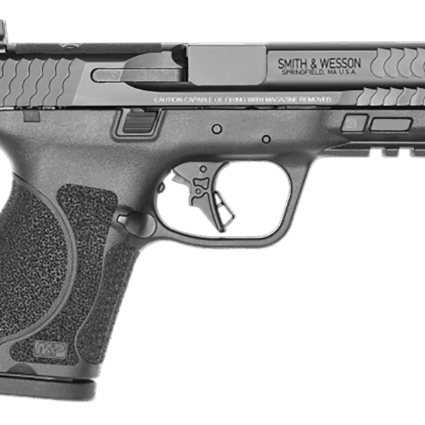 Smith & Wesson M&P 2.0 Compact 9mm, 4" Barrel, Armornite Black, Optics Ready, No Manual Safety, Flat Face Trigger, Integr. Trigger Safety, 2x15rd Mags