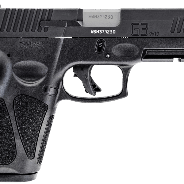 Taurus G3 Full Size 9mm, 4" Barrel, Matte Black, Fixed Front Sight, Drift-Adjustable Rear Sight, Serrated Ramp, Manual Safety, 2x17rd
