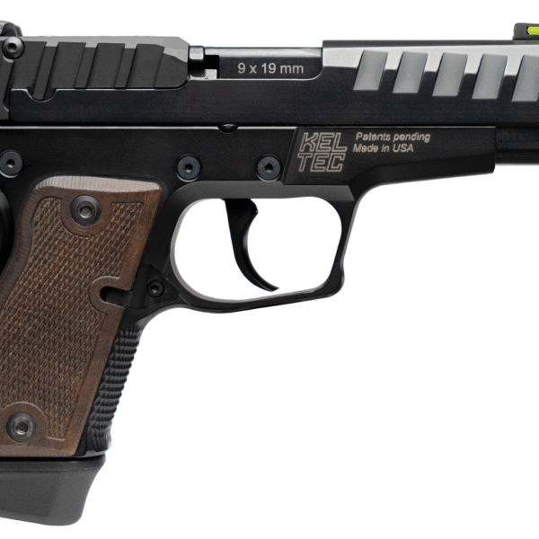 Kel-Tec P15 9mm, 4" Barrel, Black, Walnut Grips, 15rd