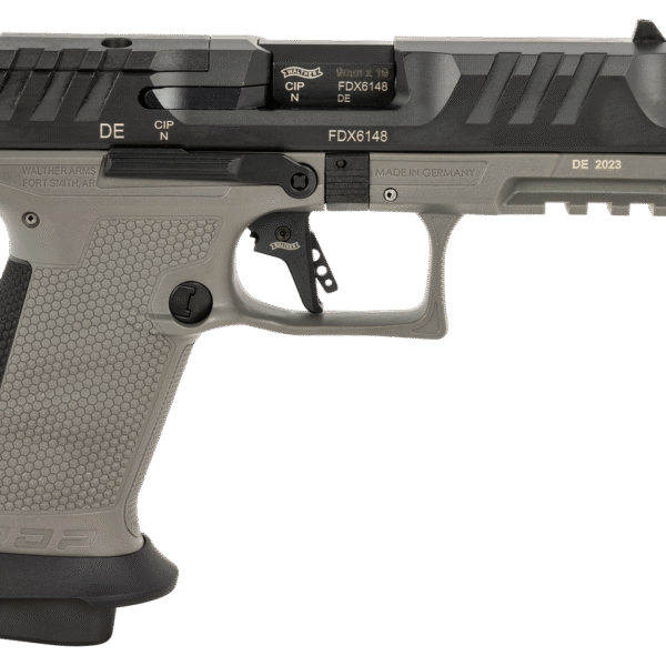 Walther PDP Pro SD 9mm, 4.6" Barrel, Black Slide, Tungsten Gray Frame, Optics Ready, 18rd
