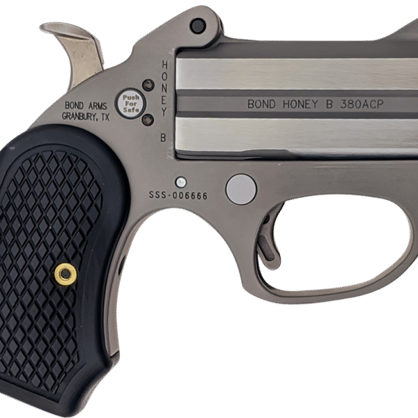 Bond Honey-B 380 ACP, 3" Barrel, Stainless Steel, Black B6 Resin Grip, 2rd