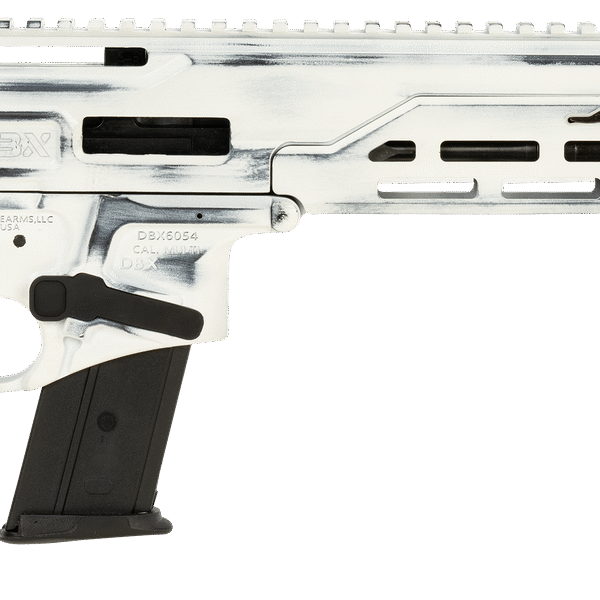 Diamondback DBX CF 5.7x28mm, 8" Barrell, Battleworn Storm Trooper White, Picatinny, Black Magpul K Grip, 20rd