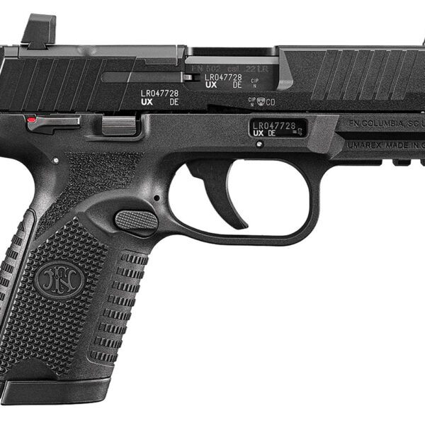 FN 502 FS 22 LR, 4" Barrel, Black, Optic Ready, 10rd