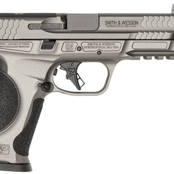Smith & Wesson M&P9 M2.0 9mm, 4.625" Threaded Barrel, Gray Frame, Black Grip, Optic Ready, 17rd