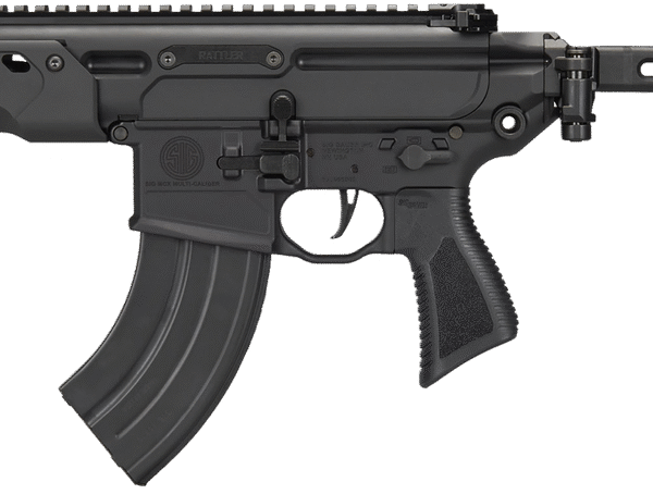 Sig Sauer MCX Rattler LT 7.62x39mm, 7.75" Threaded Barrel, Black, Pivoting Contour Brace, 28rd