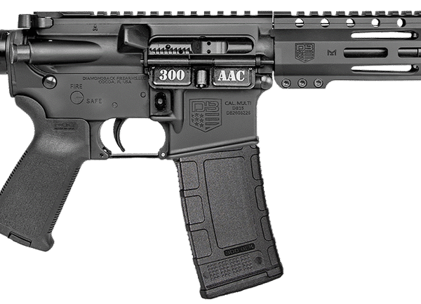 Diamondback DB15 300 Blackout AR15 Pistol 10" Barrel, Black, M-Lok Handguard, SBA3 Brace, 30rd