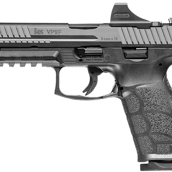 HK VP9A1 F Optic Pkg 9mm, 4.5" Barrel, Matte Finish, Night Sight, Holosun SCS Optic, 17rd & 20rd
