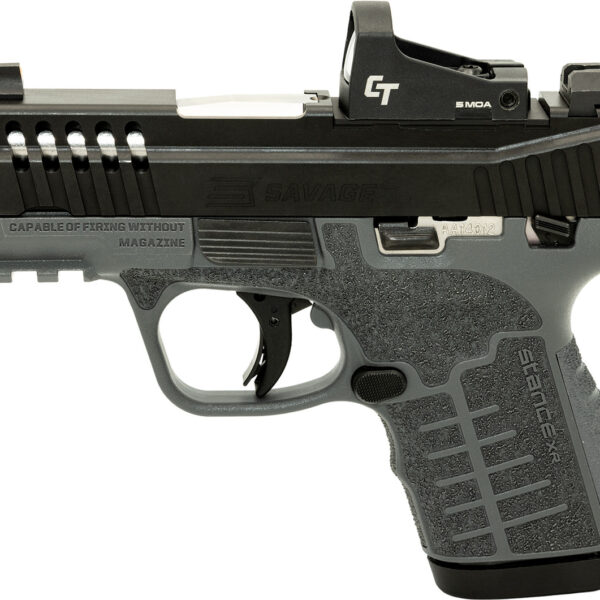 Savage Stance XR 9mm, 3.2" Barrel, Gray Frame, Crimson Trace CTS-1500 Red Dot Sight, Black Slide, 13rd