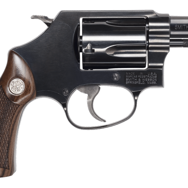 Smith & Wesson 36 J-Frame 38 Special +P, 1.88" Barrel, Blued Frame, Checkered Wood Grip, 5rd
