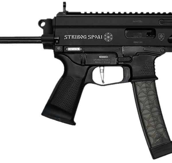 Grand Power SP9A1 Stribog 9mm, 8" Threaded Barrel, M-Lok, Black, Picatinny, PDW Tailhook Brace,Thread Protector, 30rd