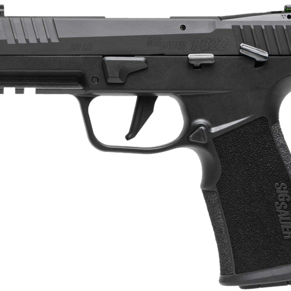 Sig P322 22 LR, 4 Barrel", Anodized Black, Adj Fiber Optic Sights, Optics Ready, 2x10rd, California Compliant