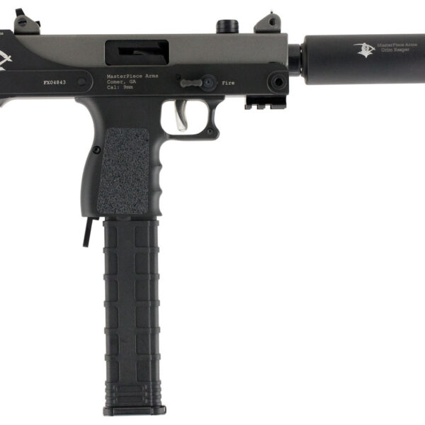 MasterPiece Arms Defender, Top Cocking Pistol, 9mm, 5.50" Barrel, Black, 30rd