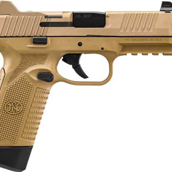 FN 545 Tactical .45 ACP, 4.71" Barrel, FDE, Suppressor Height Night Sights, 15/18rd
