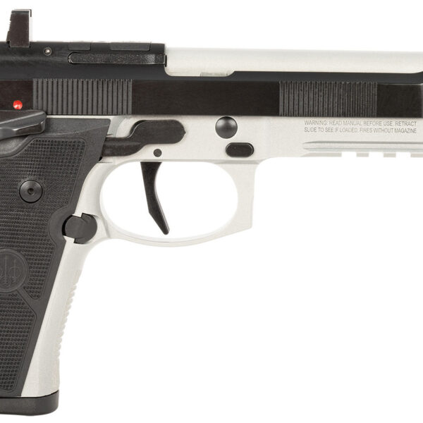 Beretta 92XI 9mm, 5.1" Threaded Barrel, Black/Silver, Optic Ready, 15rd
