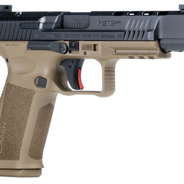Canik TP9SFx METE 9mm, 5.2" Barrel, Flat Dark Earth Frame, Black Slide, Optic Ready, 20rd