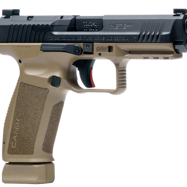 Canik TP9 METE SFT Loadout Package 9mm, 4.46" Threaded Barrel, Flat Dark Earth Frame, Black Slide, Optic Ready, 20rd