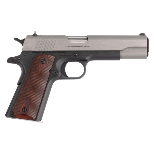 Colt 1911C Government 45 ACP, 5" Barrel, Blued Frame, Stainless Steel Slide, Rosewood Grip, 7rd