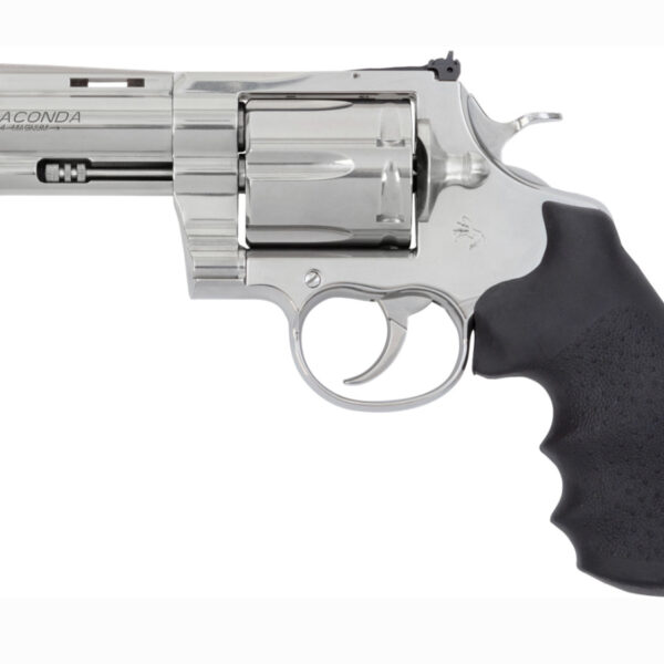 Colt Anaconda 44 Mag, 4.25" Barrel, Stainless Finish, Adjustable Sights, Hogue Grip, 6rd