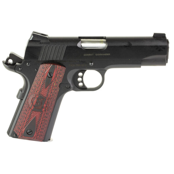Colt Combat Commander 38 Super, 4.25" Barrel, Blued Frame, Black Cherry G10 Grip, 9rd