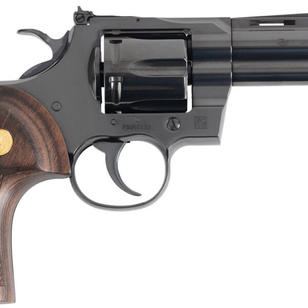 Colt Python 357 Magnum, 4.25" Barrel, Blued, Wood Grips, 6rd