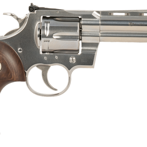 Colt Python 357 Magnum, 5" Barrel, Silver, Wood Grips, 6rd