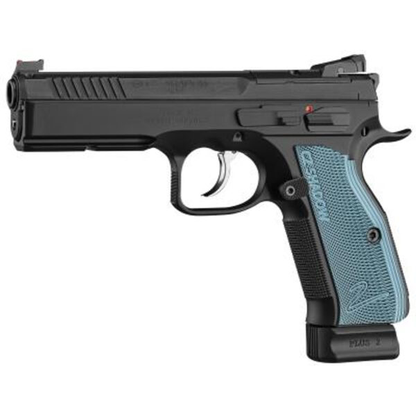 CZ 75 Shadow 2 9mm, 4.89", Optic Ready, Blue Grips, 19rd