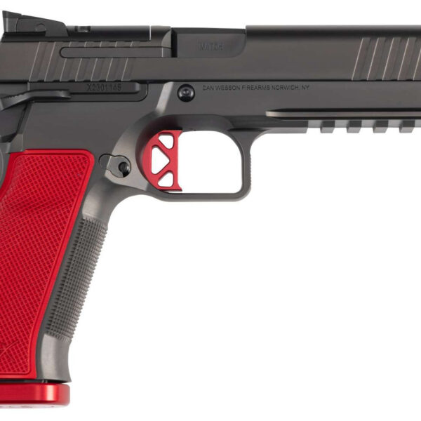 Dan Wesson DWX 9mm, 5" Barrel, Black, Optics Ready, Red Aluminum Grip, 19rd