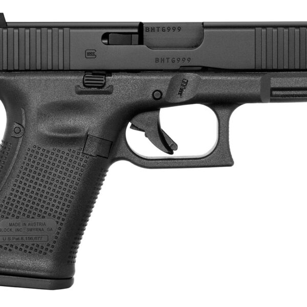 Glock G19 Gen 5 9mm, 4.02" Barrel, Black, Polymer Frame, Flared Mag Well, 15rd