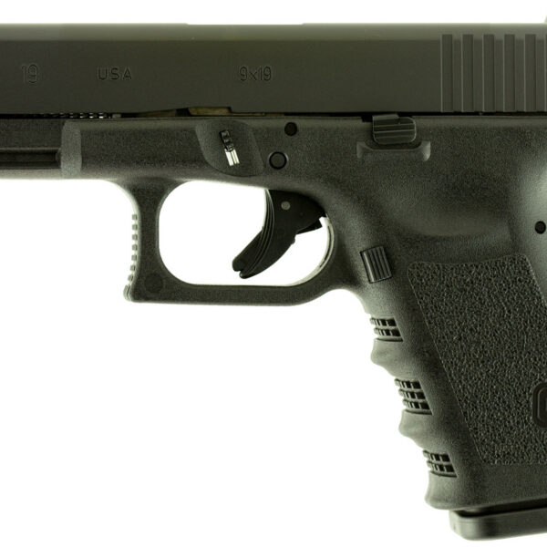 Glock 19 Gen 3 9mm, 4.02" Barrel, Black, Fixed Sights, 15rd