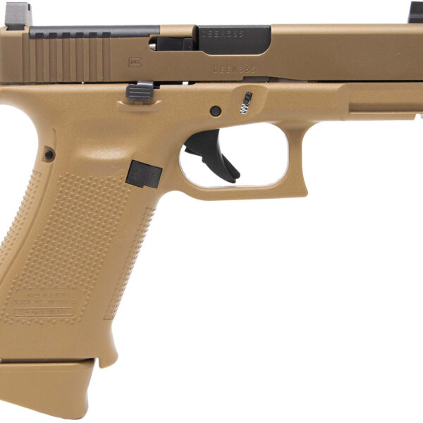 Glock G19X MOS 9mm, 4.52" Barrel, Coyote, Ameriglo Tall Sights, 19rd