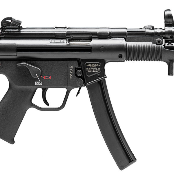 HK SP5K PDW 9mm, 5.83" Threaded Barrel, Black, Polymer Grip, 30rd