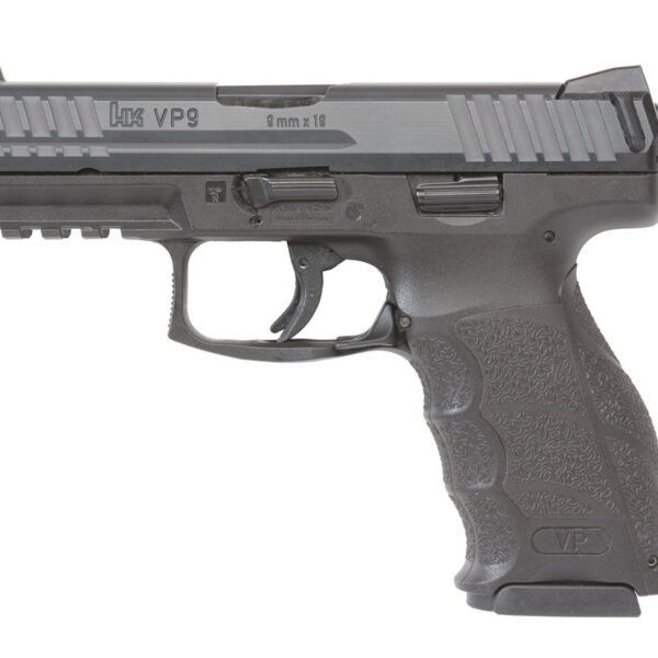 HK VP9 Standard 9mm, 4" Barrel, Black, Polymer Frame, 17rd