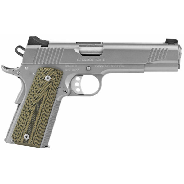 Kimber Stainless TLE II 45 ACP, 5" Barrel, Stainless Steel, G10 Grip, 8rd